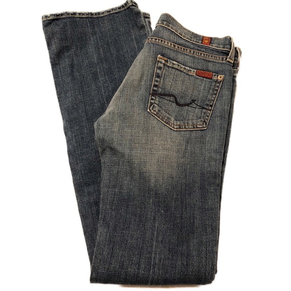 👖7FAMK Bootcut Blue Jeans Size 26 - Picture 8 of 8